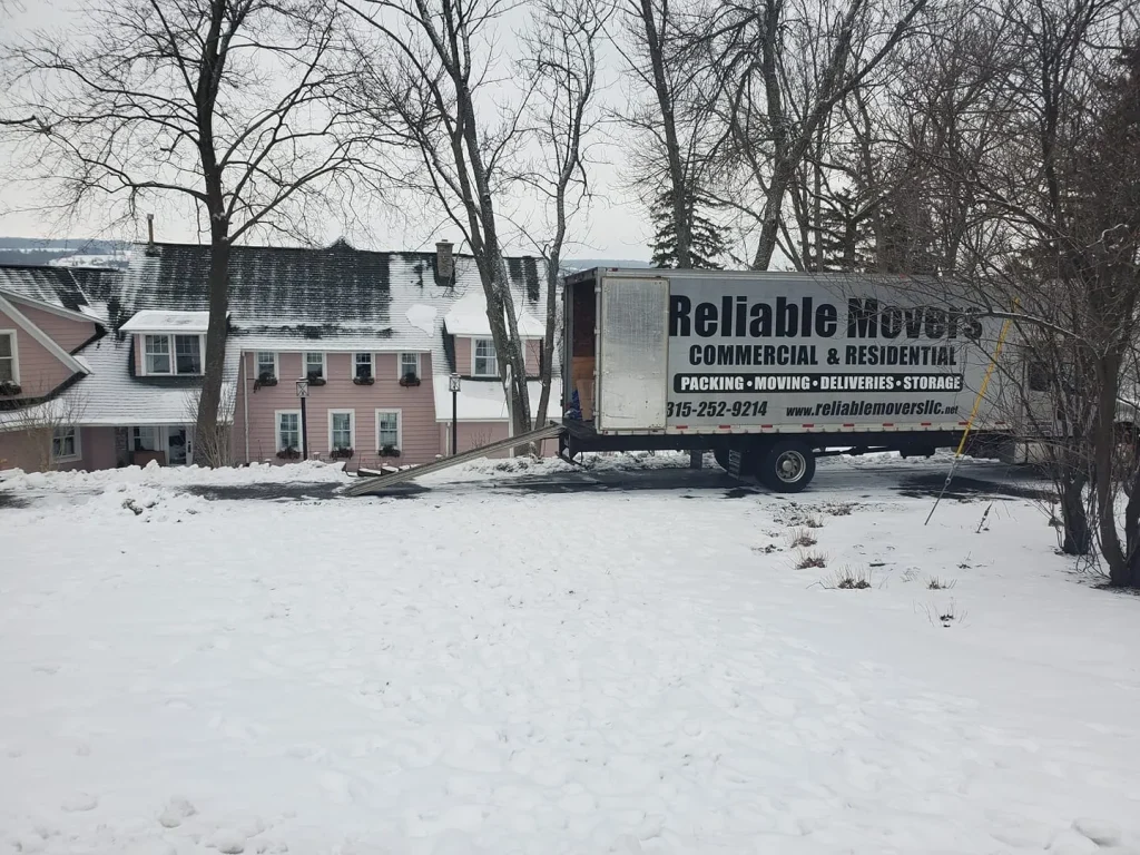 reliable movers truck winter unload