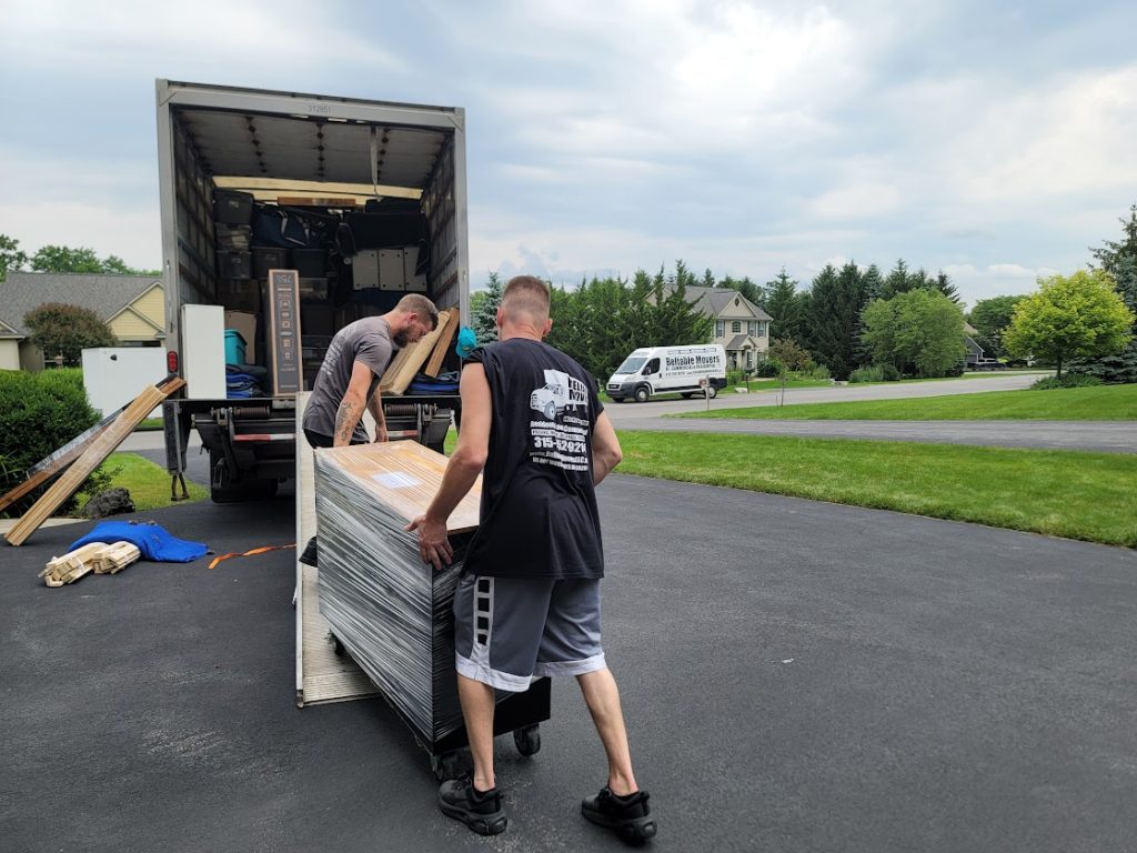 Reliable Movers crew wrapping up a successful local move in Fayetteville, NY, showcasing teamwork and efficiency