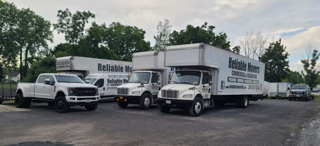 Reliable Movers trucks ranging from 10-foot to 53-foot moving trucks for local and interstate moves