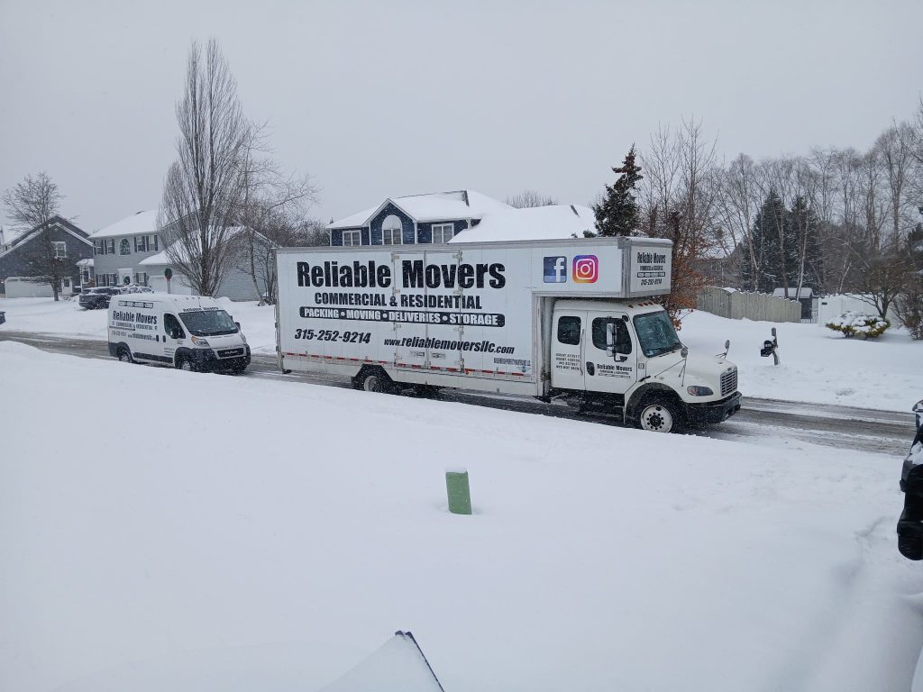 Reliable Movers trucks, local moving.