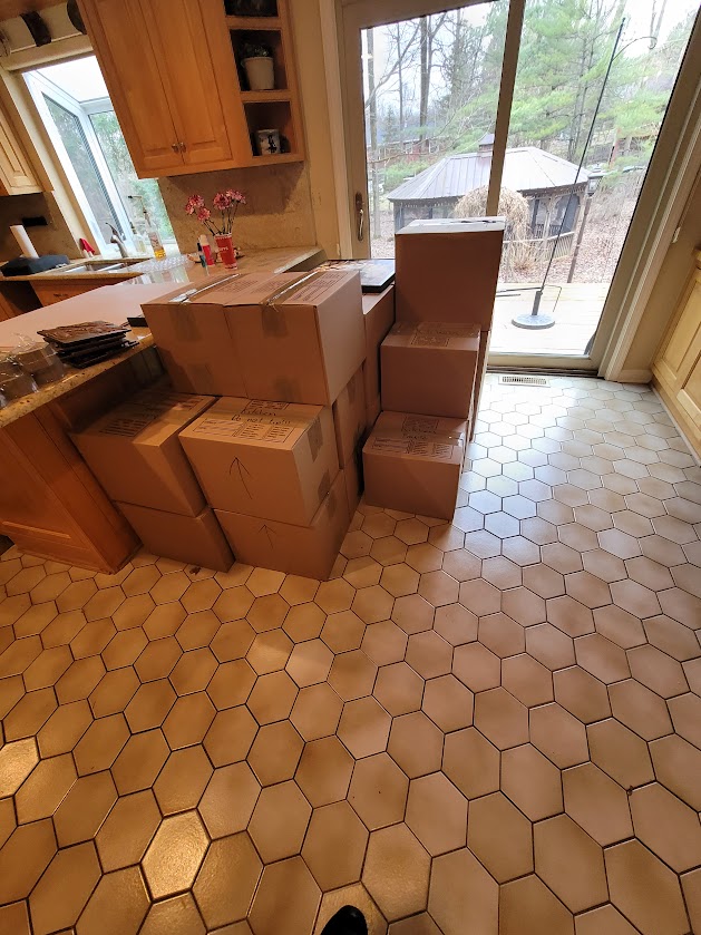 Packing household items for North Carolina move 3-26-2026