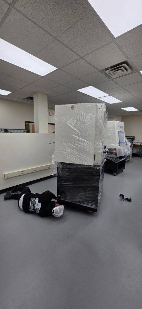 Placing heavy machinery in office Syracuse NY movers