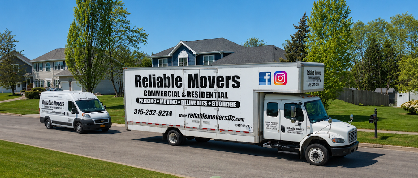 Reliable Movers interstate moving crew and company-owned truck