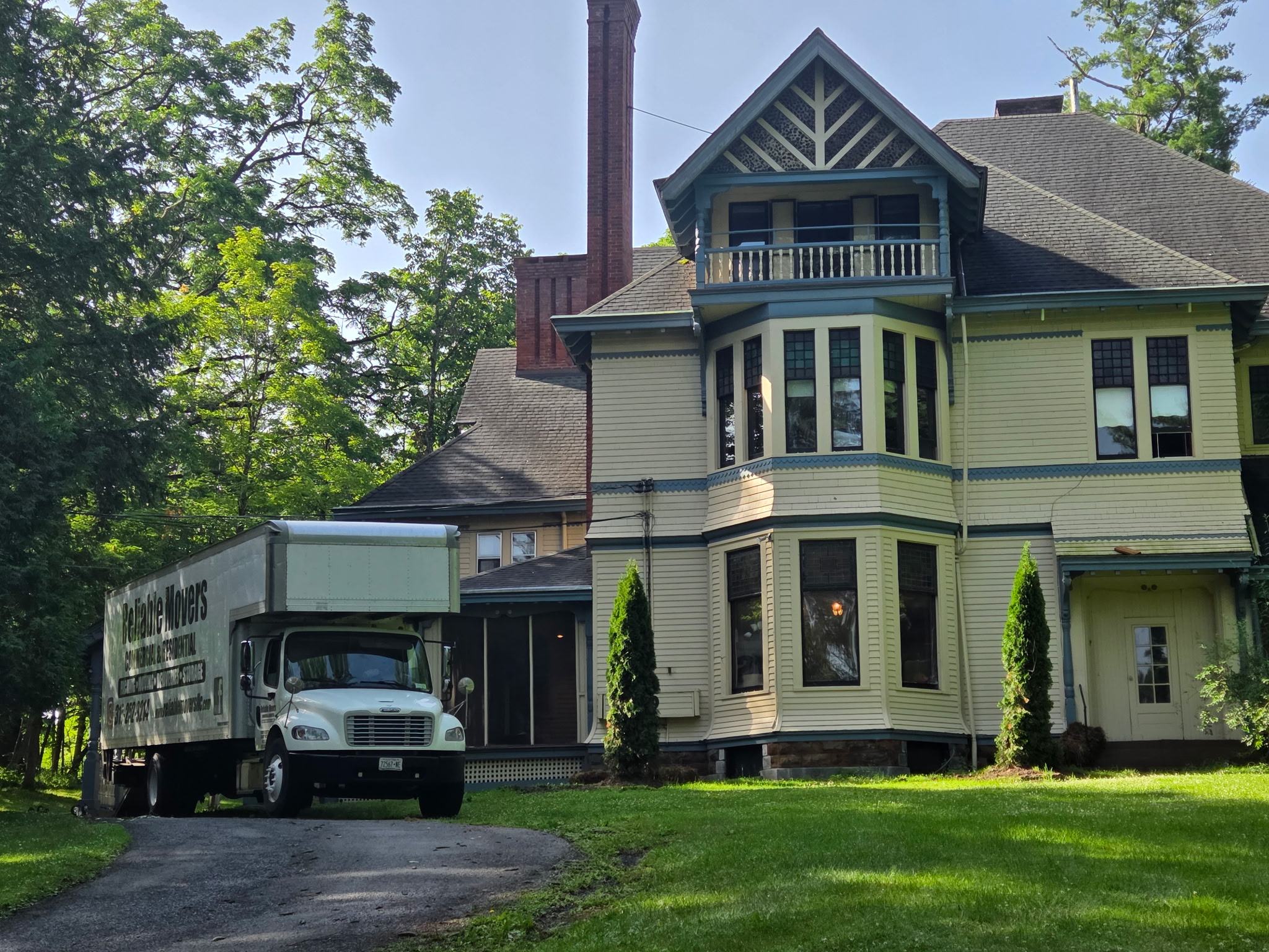 Reliable Movers completing a local move at a historic Victorian home in Clinton NY