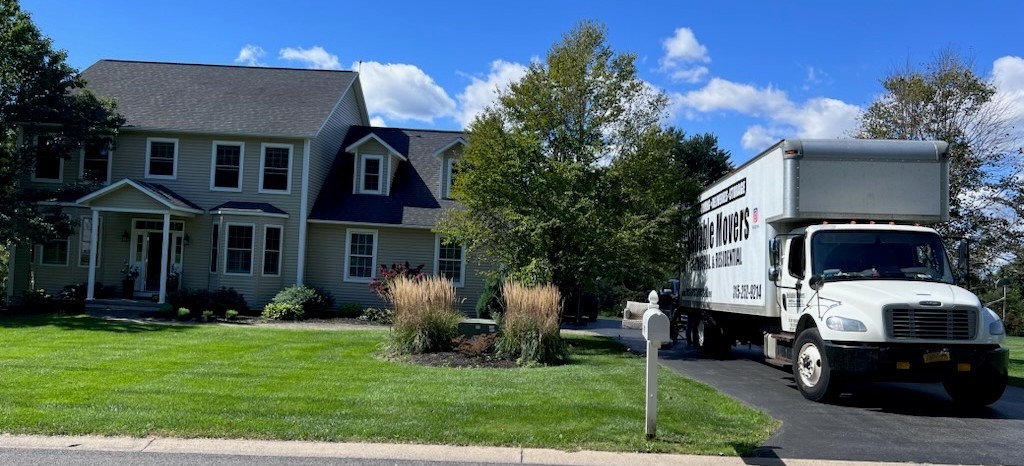 Reliable Movers truck completing a full 26-foot truck move from Marcellus to Liverpool NY