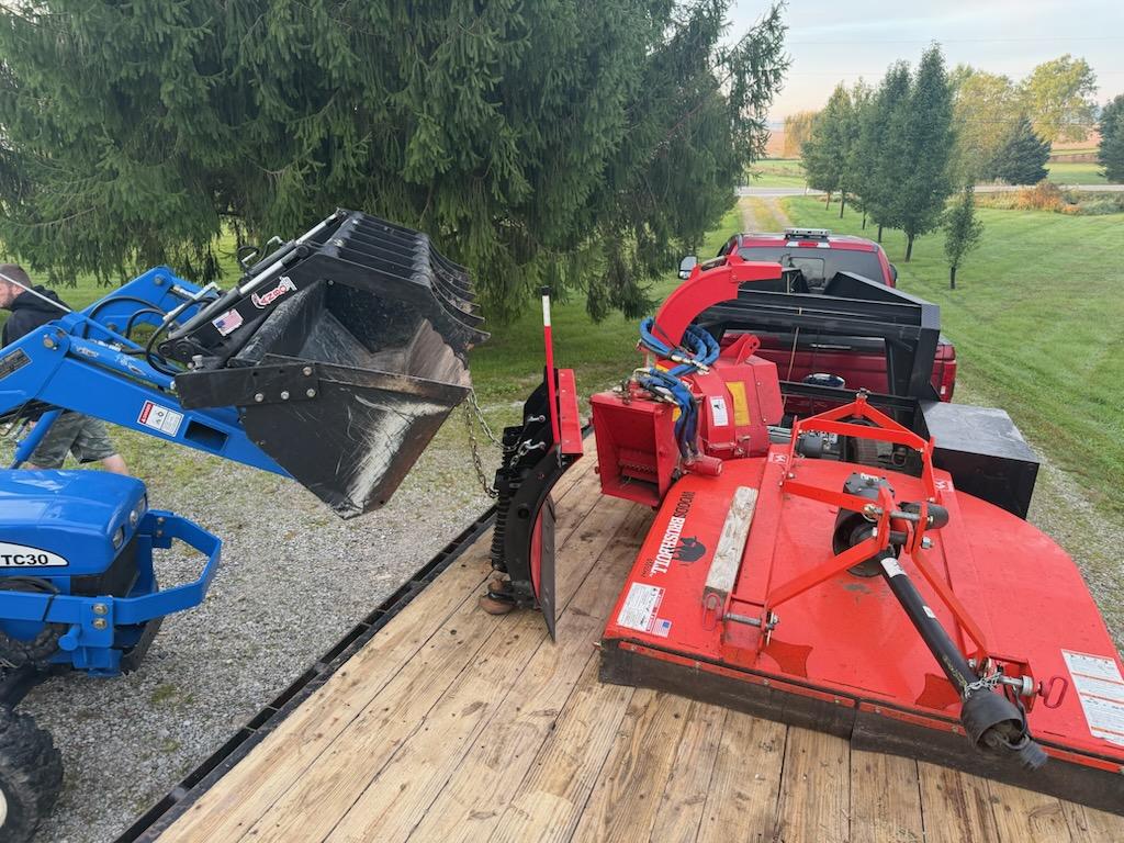 Heavy yard machinery delivered during an Auburn NY to Centerburg Ohio interstate move