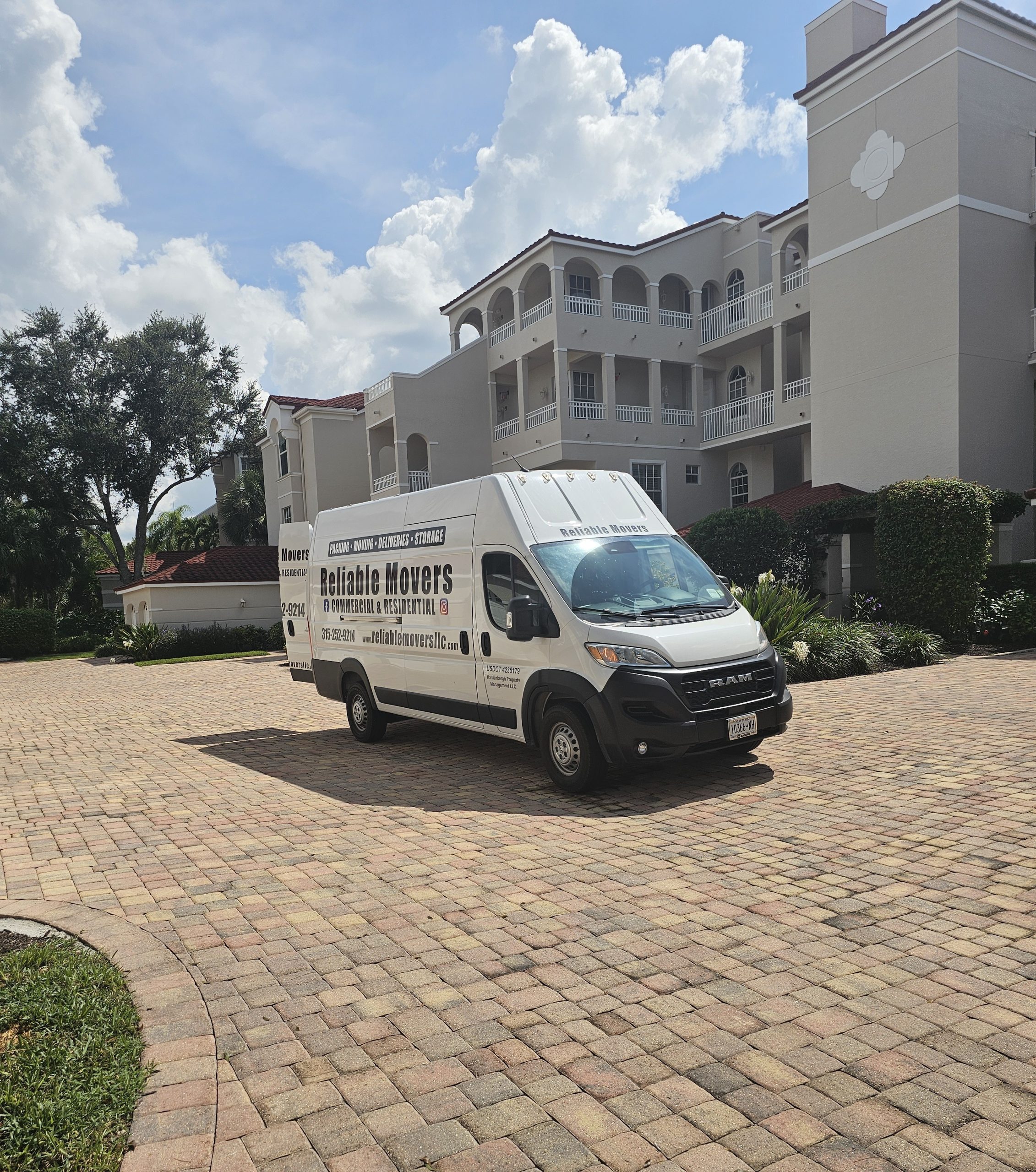 Reliable Movers completing a small interstate move from Albany NY to Naples Florida