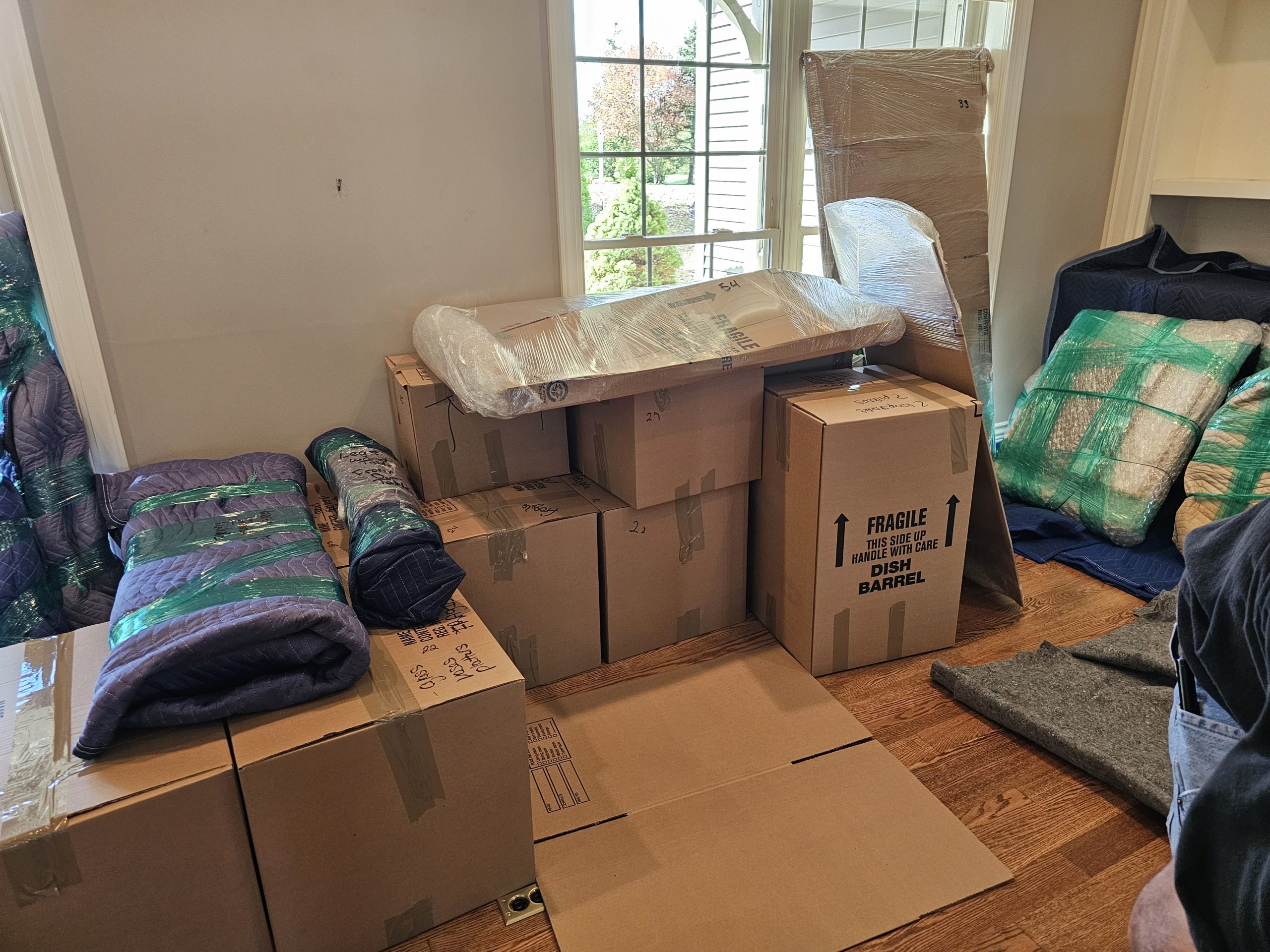 Reliable Movers professional packing for a household move from Manlius New York to Washington DC