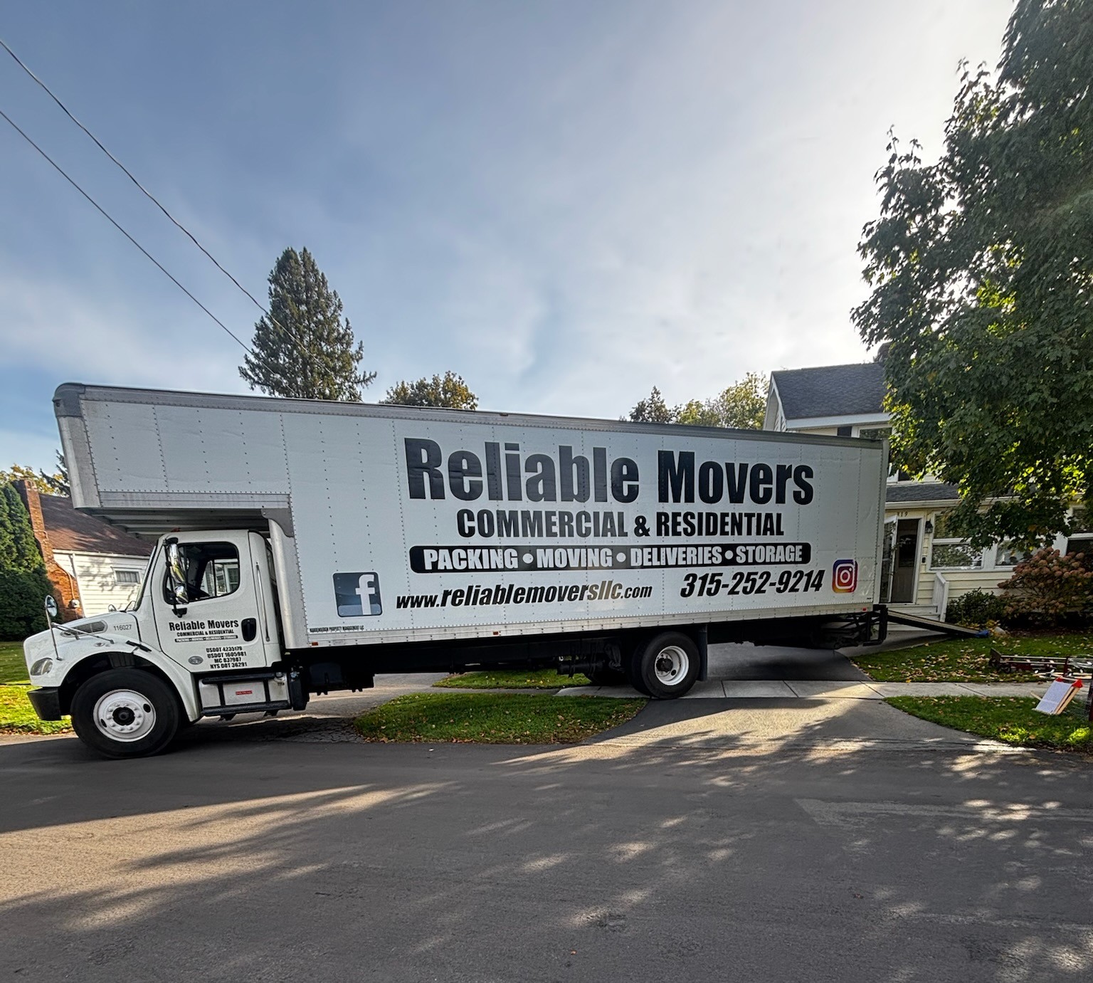 Reliable Movers completing a local residential move from Syracuse to Baldwinsville New York